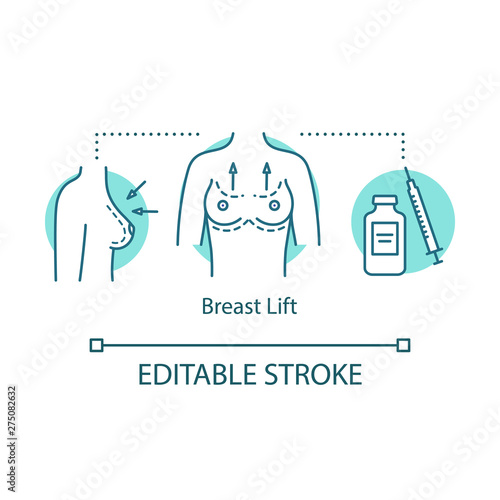 Breast lift concept icon
