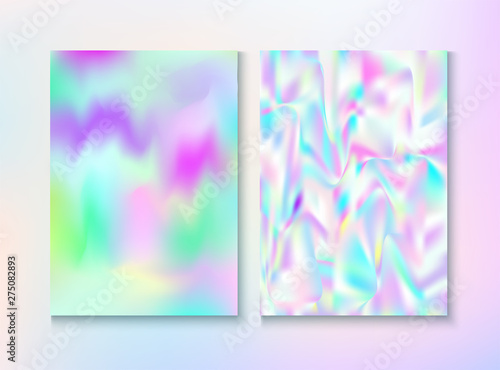 Cosmic Foil, Metal Cover, Vector Magazine Texture.