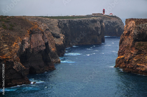 Atlantic ocean coast of Portugal, lighthouse 