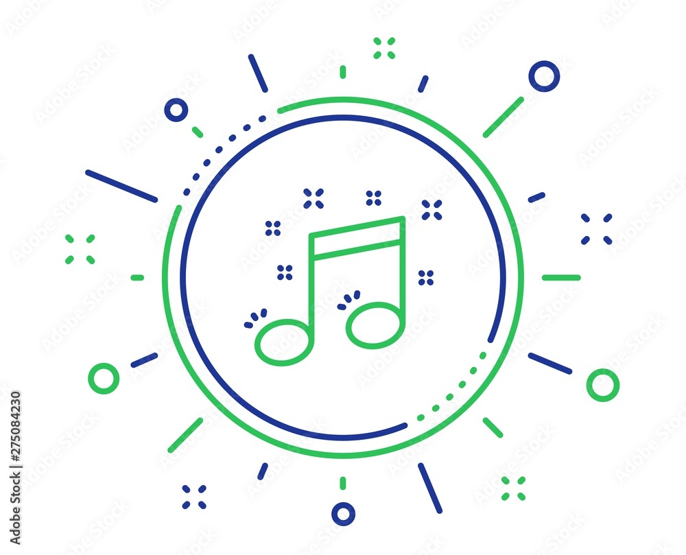 Musical note line icon. Music sign. Quality design elements. Technology musical note button. Editable stroke. Vector Musical note line icon. Music sign. Quality design elements. Technology musical note button. Editable stroke. Vector
