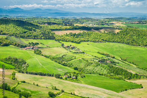 Landscape near Montepulciano town in Tuscany region of Italy  Europe.