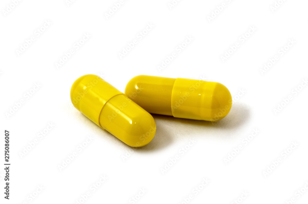 Medical capsules isolated on white background Medical capsules isolated on white background