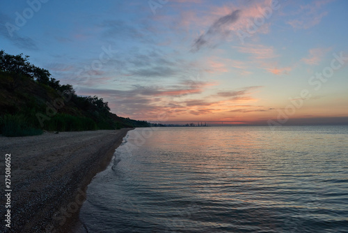 beautiful sunrise on the beach © Berzyk