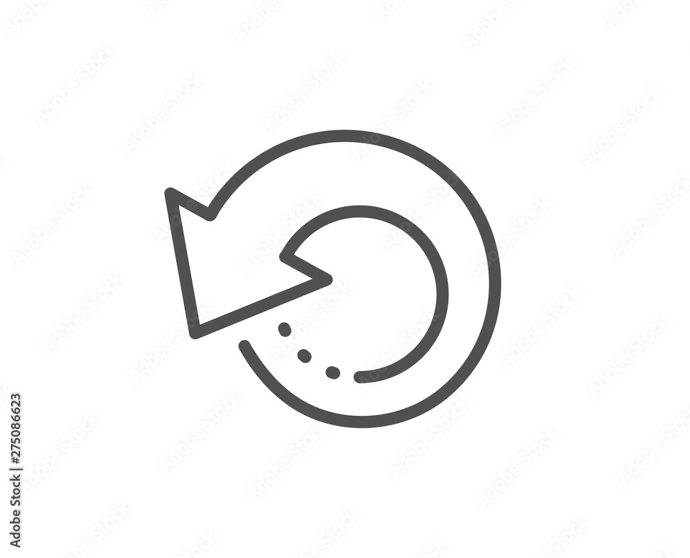Recovery info line icon. Backup data sign. Restore information symbol. Quality design element. Linear style recovery data icon. Editable stroke. Vector Recovery info line icon. Backup data sign. Restore information symbol. Quality design element. Linear style recovery data icon. Editable stroke. Vector