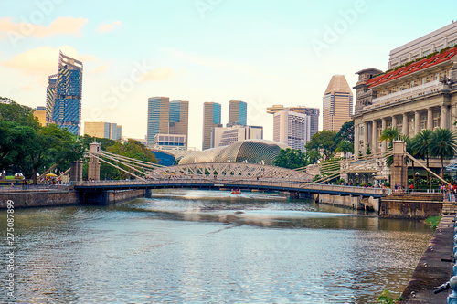 river and buildings in Singapore © badahos