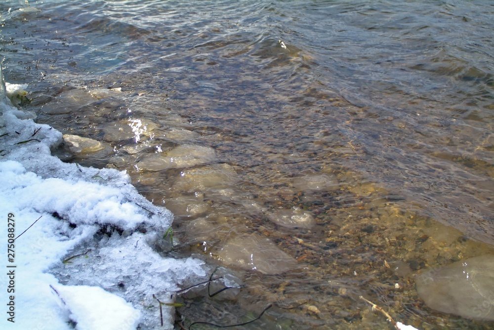 Bank of the Moscow river in November , South port. Bank of the Moscow river in November , South port.