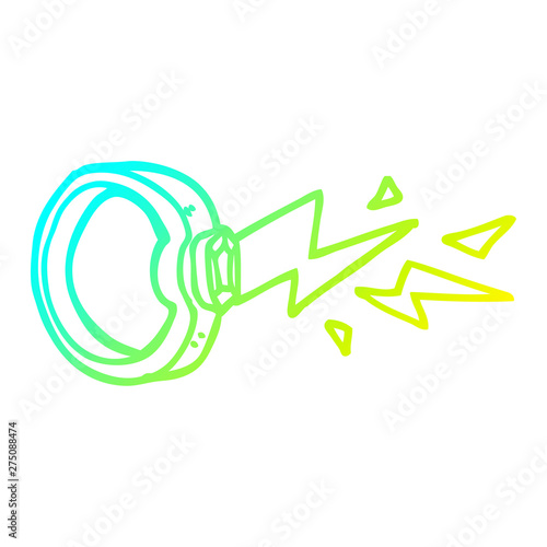 cold gradient line drawing cartoon magic ring