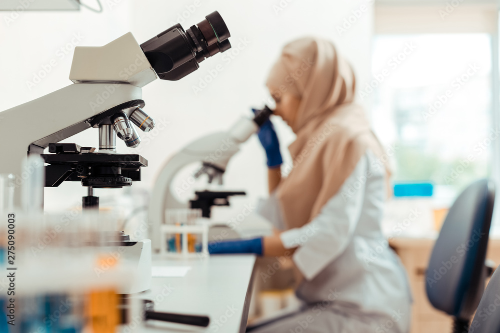 Selective focus of a modern professional microscope Selective focus of a modern professional microscope