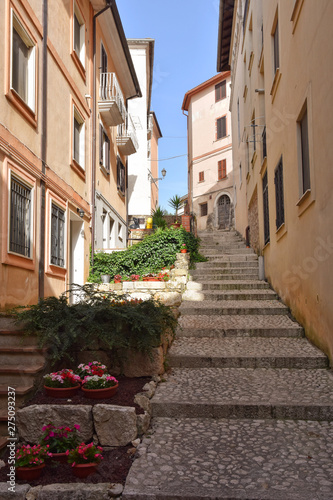 Streets in the historic center of Atina  Italian village