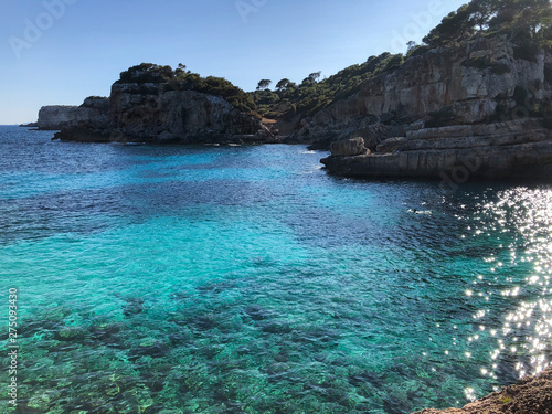 Playa de Formentor Cala Pi de la Posada , beautiful beach at Cap Formentor, Palma Mallorca, Spain
