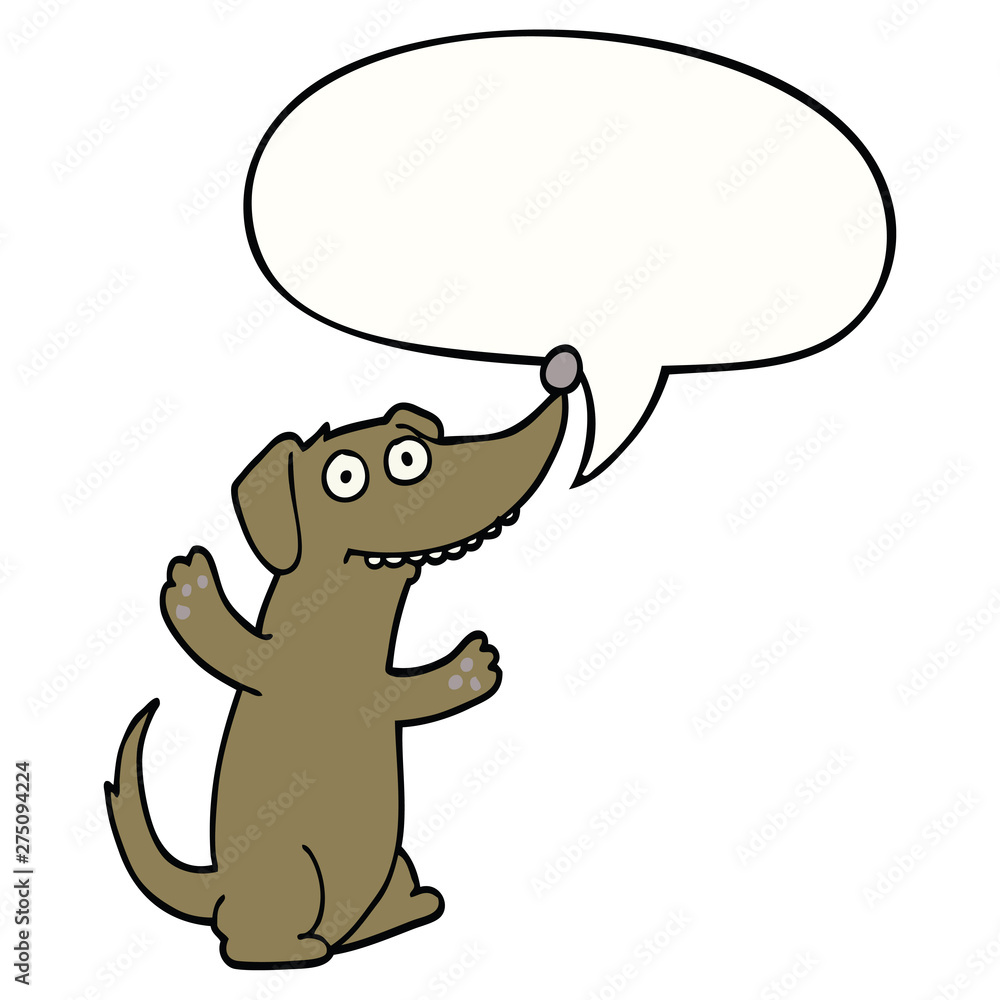cartoon dog and speech bubble cartoon dog and speech bubble