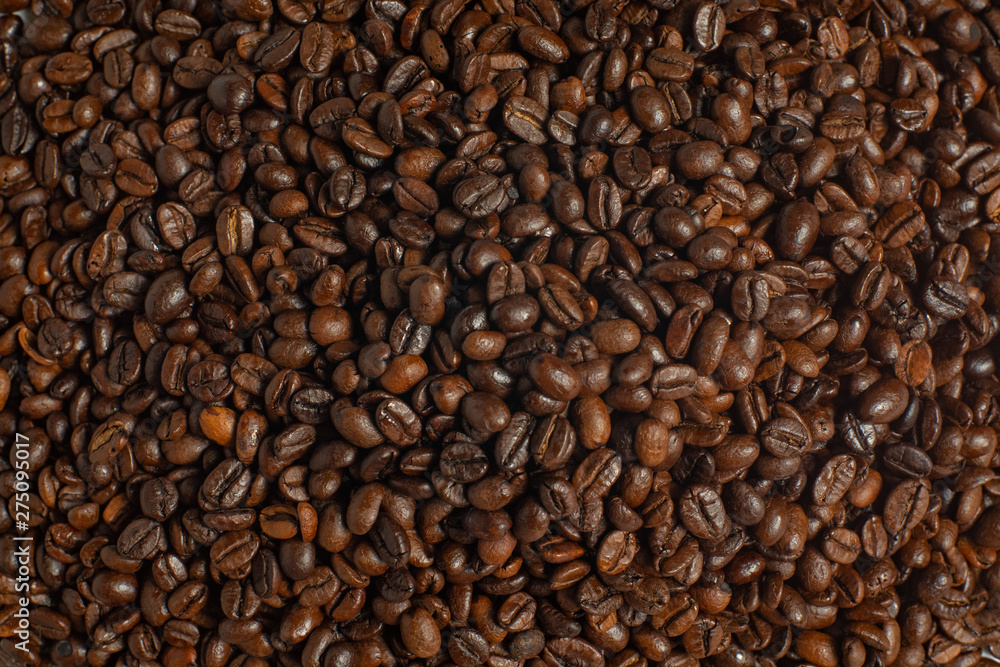Roasted coffee beans texture background Roasted coffee beans texture background