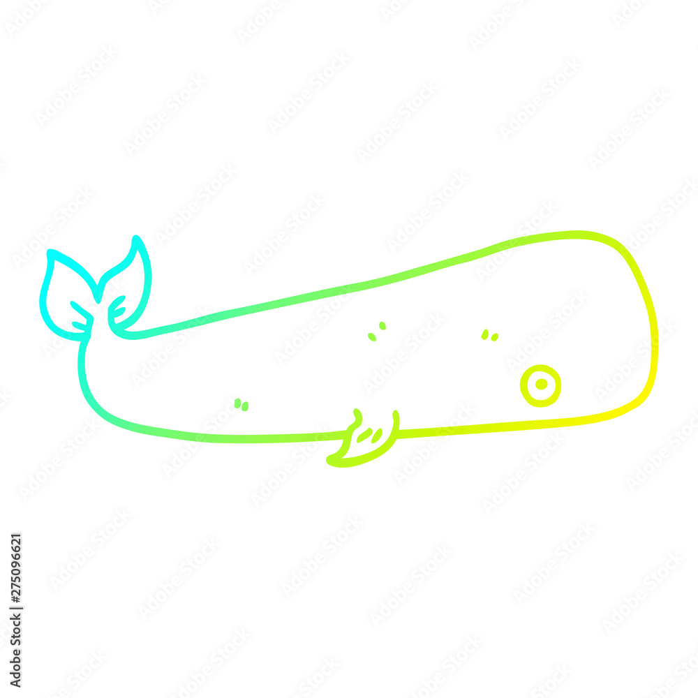 cold gradient line drawing cartoon sea whale cold gradient line drawing cartoon sea whale