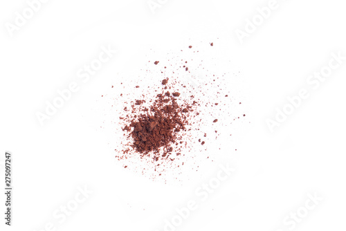 Coffee powder isolated on white background 