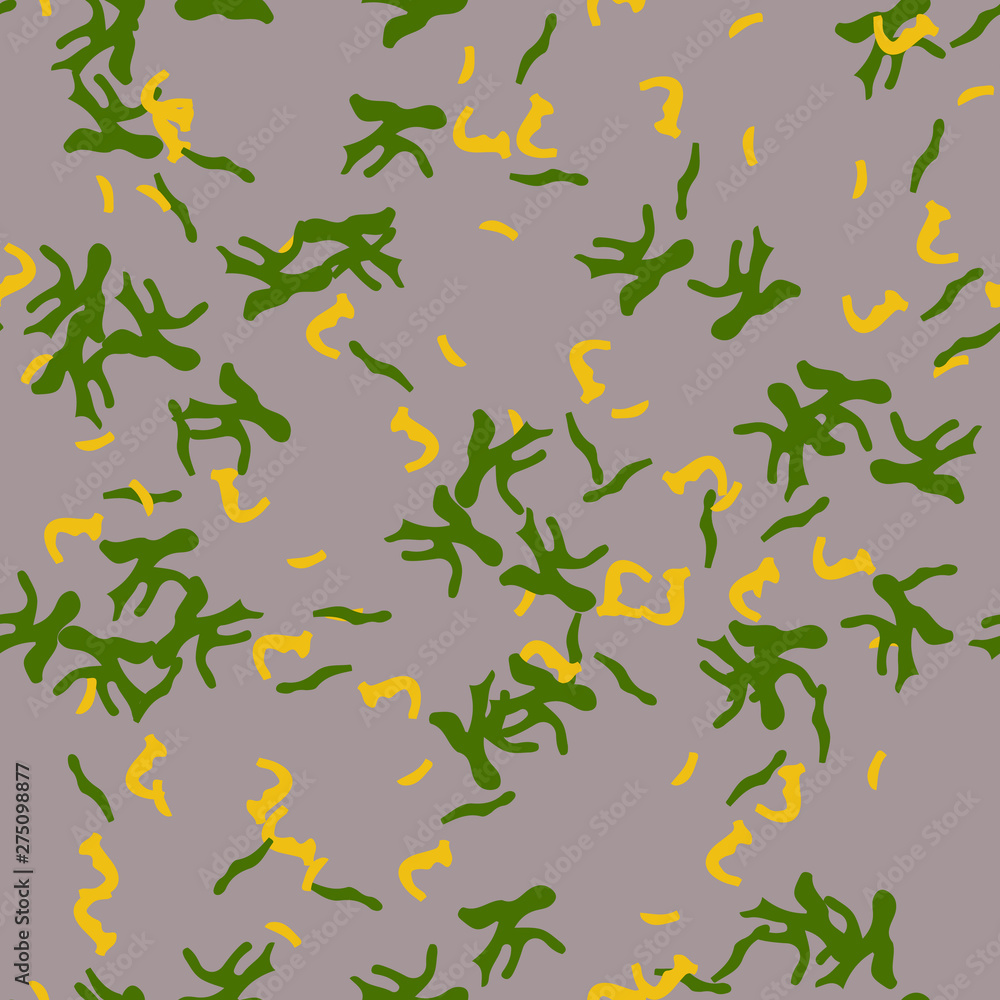 UFO camouflage of various shades of beige, green and yellow colors UFO camouflage of various shades of beige, green and yellow colors