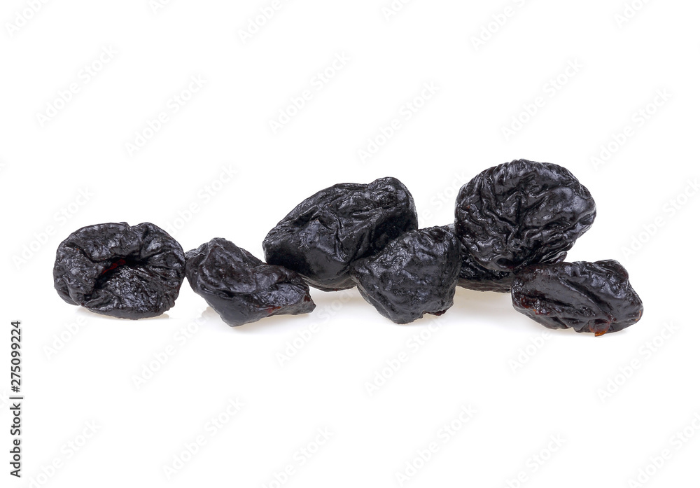 Dried plum - prunes isolated on a white background Dried plum - prunes isolated on a white background