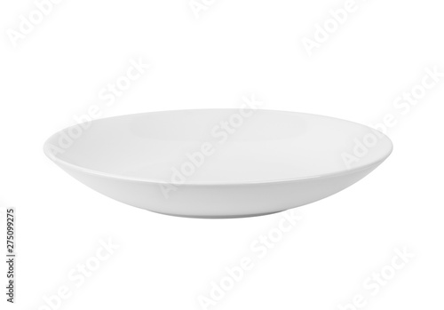 empty white bowl on white background.