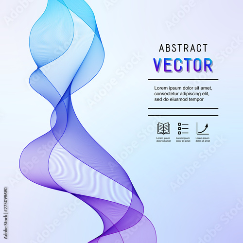 Universal Cover Design with Gradient Blue and Violet Wave Line on Light Background.