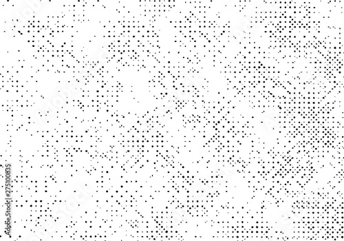 Black abstract grunge texture background, Old pattern overlay vector, Halftone dot monochrome © Surachat Khongkhut
