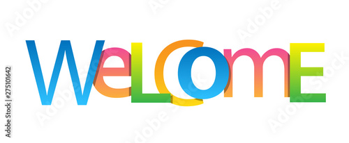 WELCOME colorful mixed typography banner