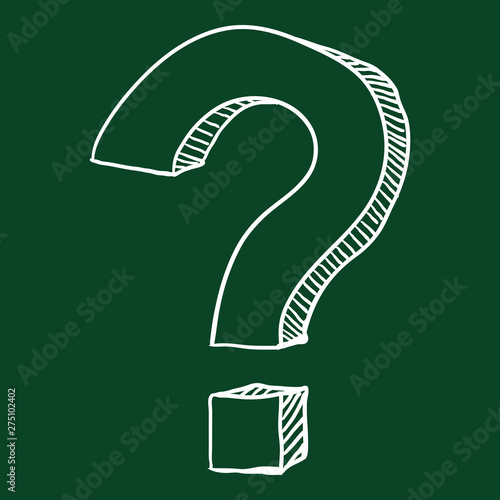 Vector Chalk Sketch Question Mark