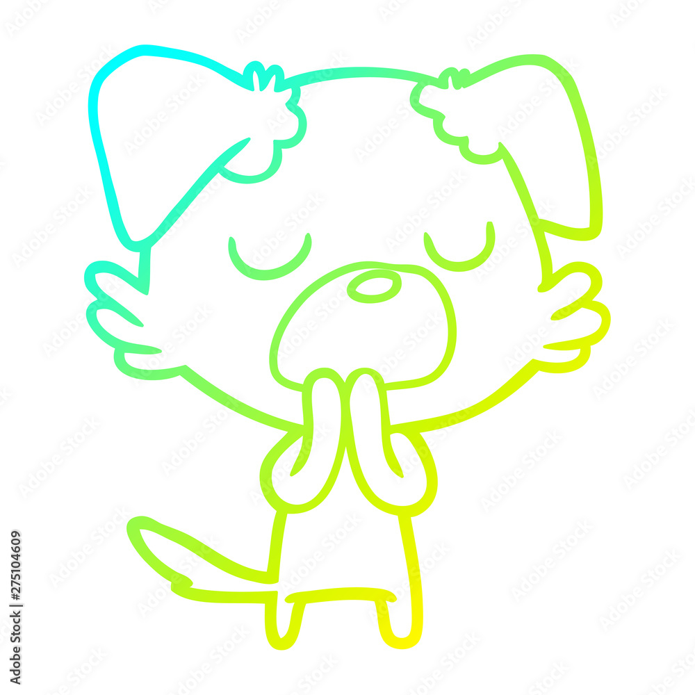 cold gradient line drawing cartoon dog cold gradient line drawing cartoon dog