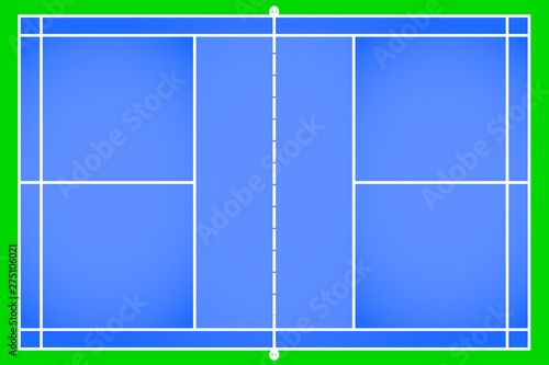 Badminton court vector