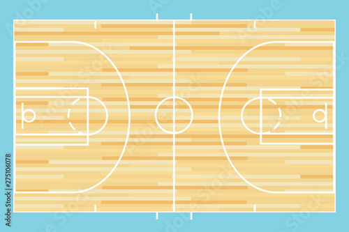 Basketball court vector