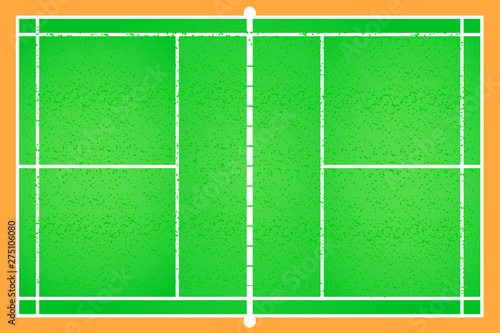 Badminton court vector