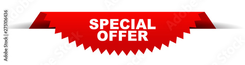 red vector banner special offer