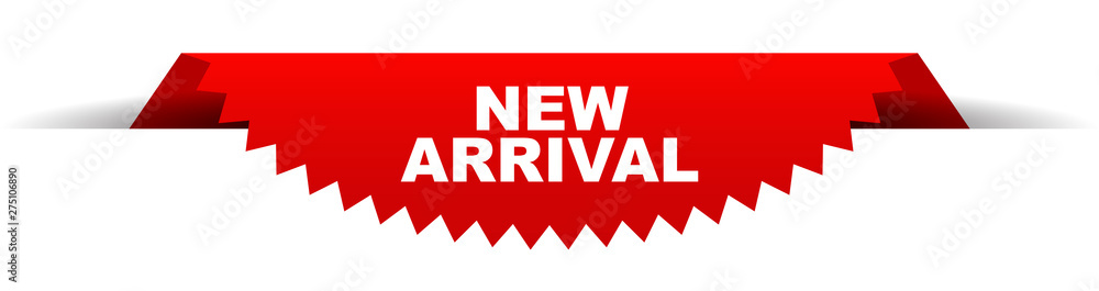 red vector banner new arrival