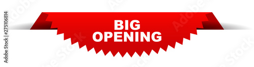 red vector banner big opening
