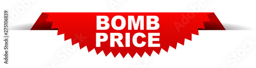 red vector banner bomb price
