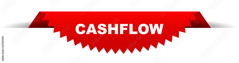 red vector banner cashflow red vector banner cashflow