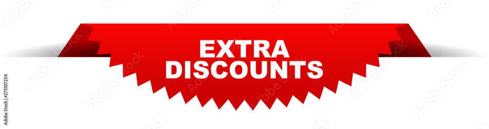 red vector banner extra discounts red vector banner extra discounts