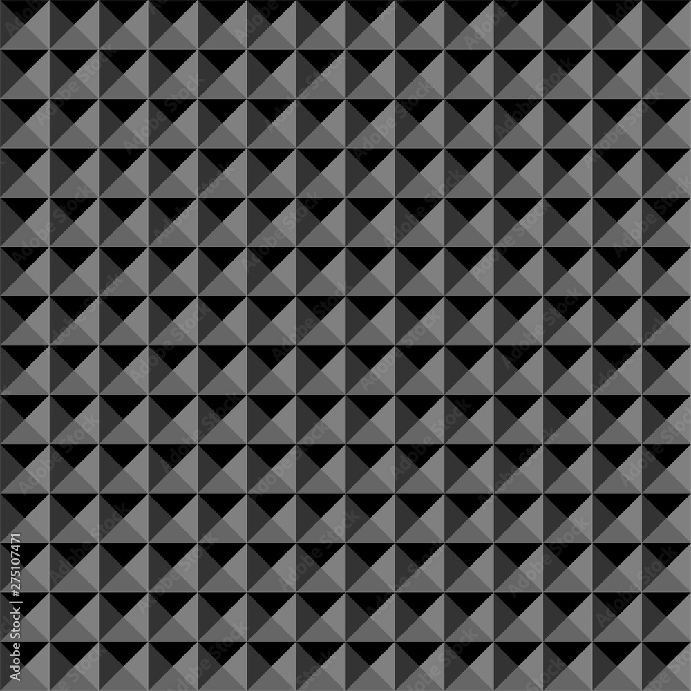 Black and grey abstract seamless vector pattern. Background composed of triangles with metal design. Black and grey abstract seamless vector pattern. Background composed of triangles with metal design.