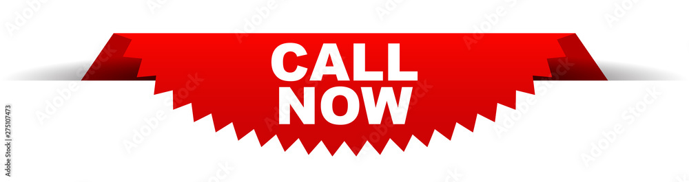 Fototapeta premium red vector banner call now