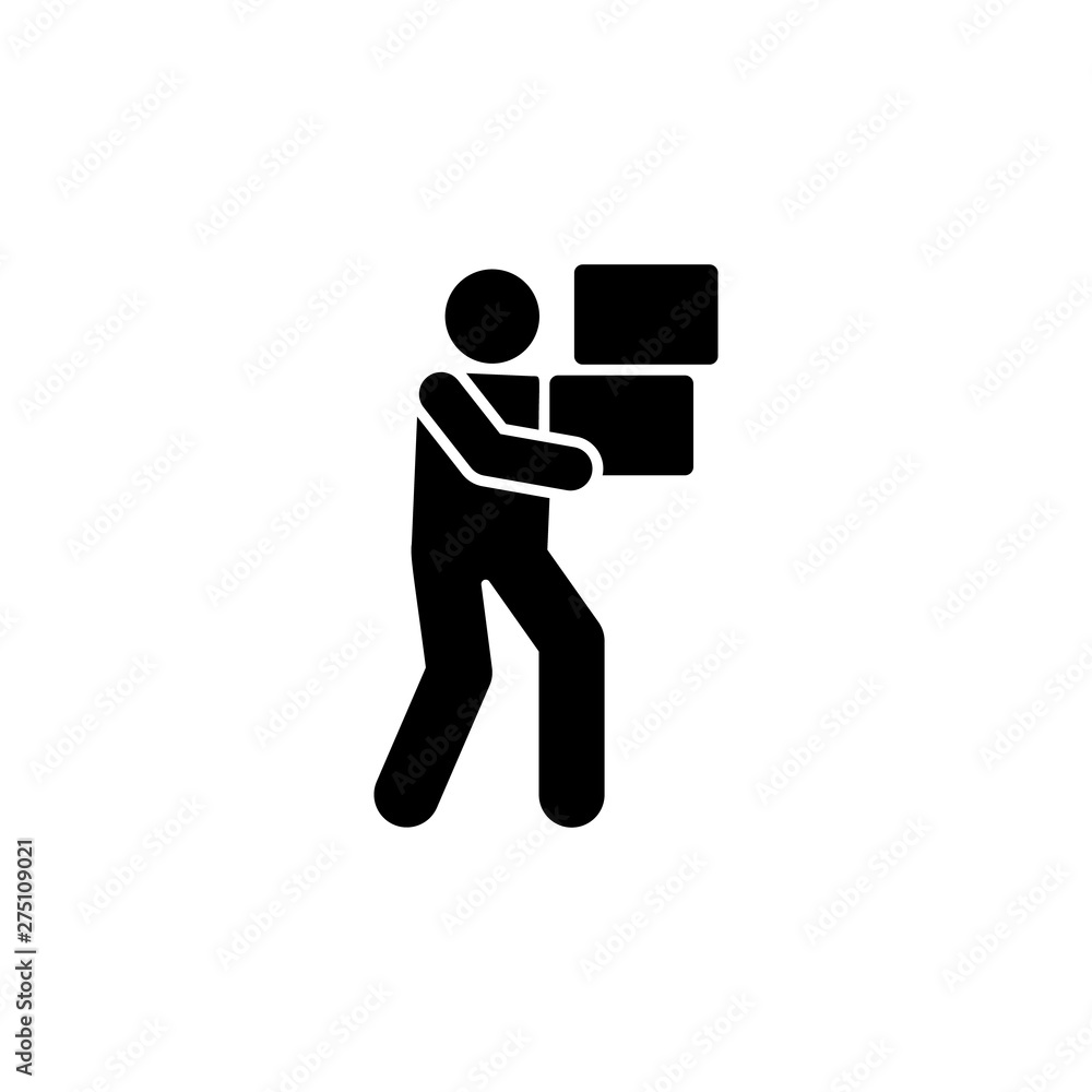 Man, move, boxes icon. Element of volunteer pictogram icon Man, move, boxes icon. Element of volunteer pictogram icon