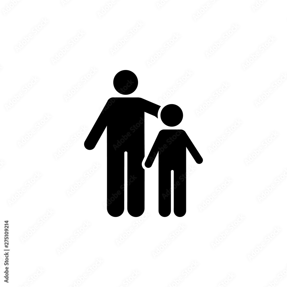 Child, man, walk, park icon. Element of volunteer pictogram icon