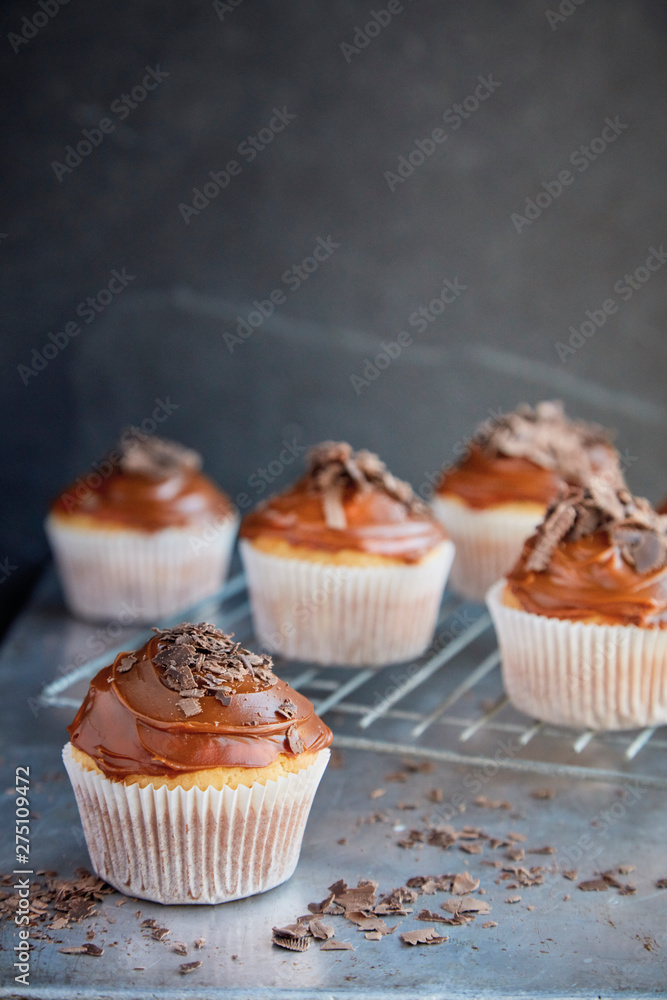 Muffins dulce de leche y granola Muffins dulce de leche y granola