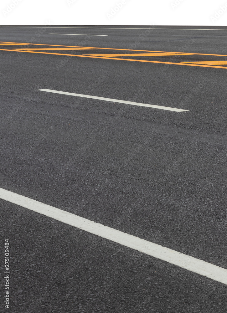 New asphalt road background with yellow lines. New asphalt road background with yellow lines.