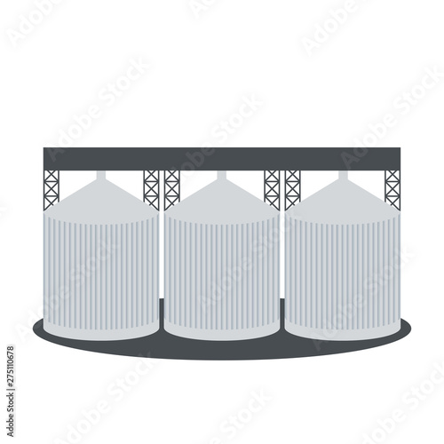 Vector design of milling industry building