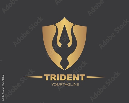 Trident Logo Template vector icon illustration