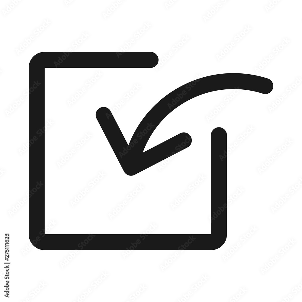 download - minimal line web icon. simple vector illustration. concept for infographic, website or app.