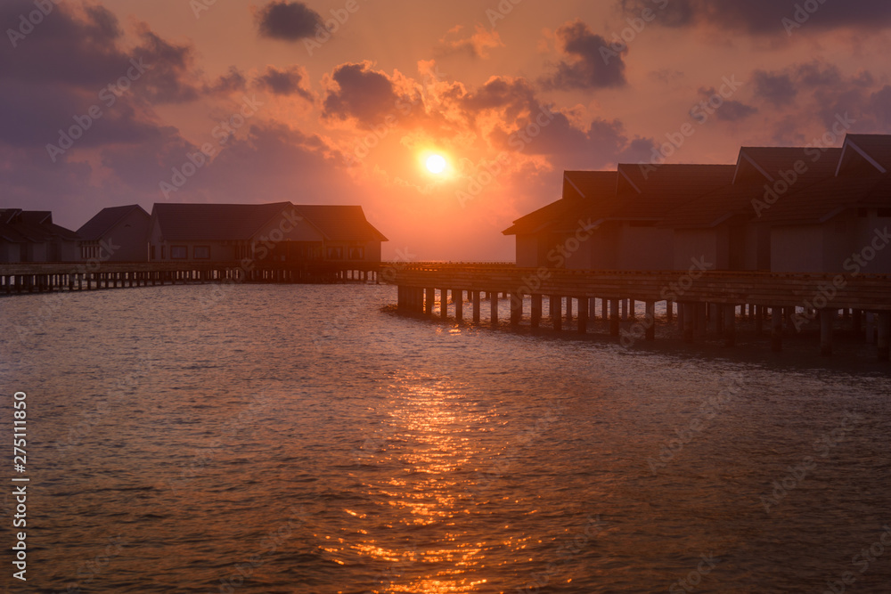 Sunrise on the Maldivian islands