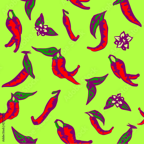 seamless pattern pepper vector illustration © Даша Лактионова
