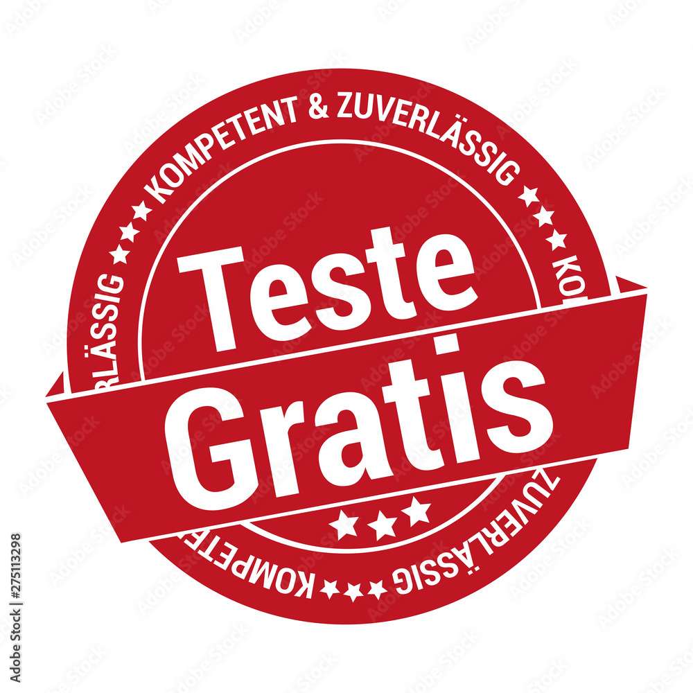 Gütesiegel Aufkleber für einen gratis Test Gütesiegel Aufkleber für einen gratis Test