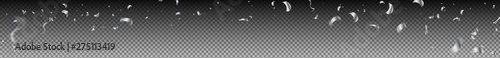 weites Panorama sanft fallendes Konfetti transparent silber