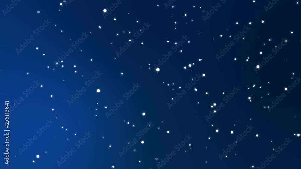 Animated dark blue night sky background with moving stars constellations. Animated dark blue night sky background with moving stars constellations.