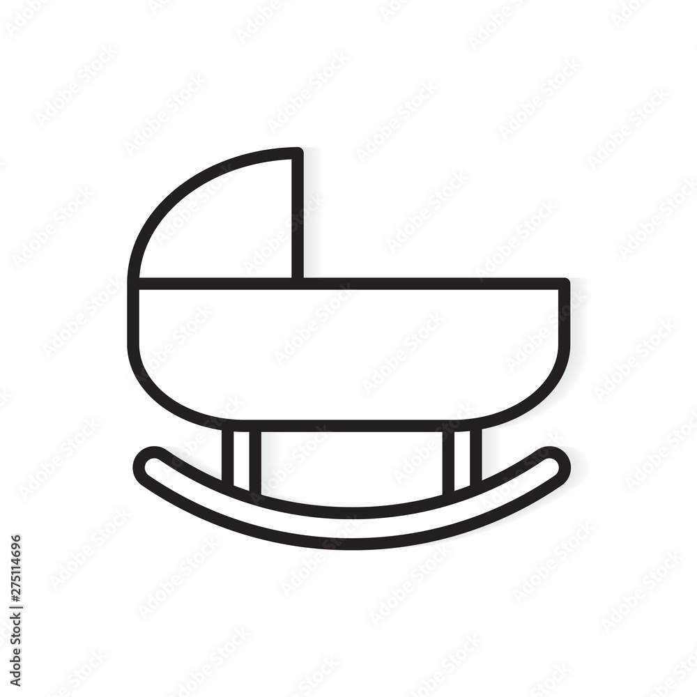 baby cradle bed icon- vector illustration baby cradle bed icon- vector illustration